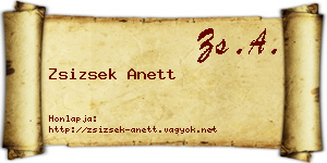 Zsizsek Anett névjegykártya